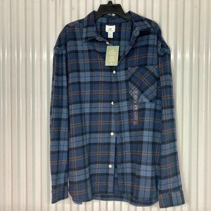 H&M Men's Flannel Blue NWT Size Large